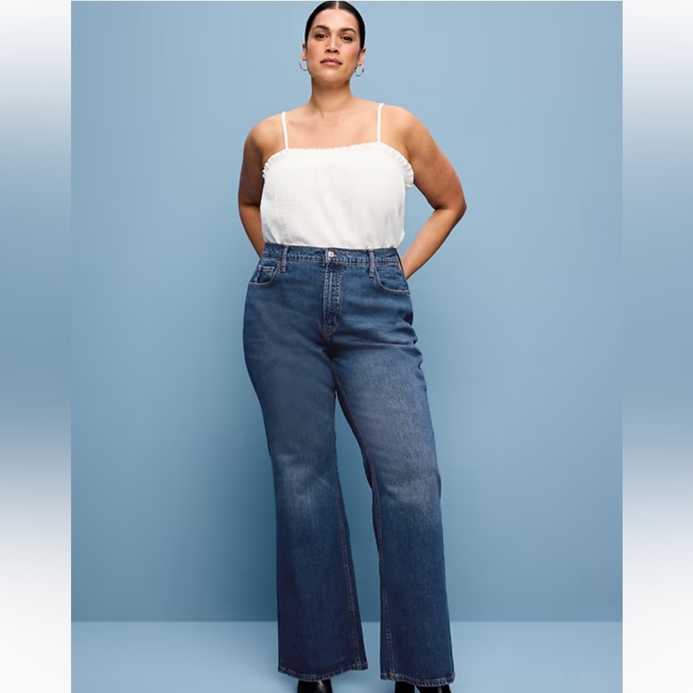 NWT Old Navy Mid Rise Loose Bootcut Denim Jeans Medium Wash size 20